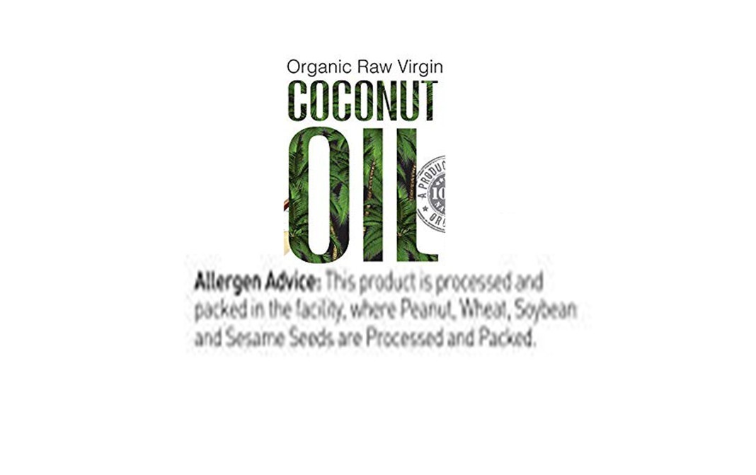 Natureland Organics Raw Virgin Coconut Oil    Glass Jar  400 millilitre